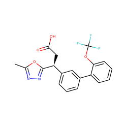 Cc1nnc([C@@H](CC(=O)O)c2cccc(-c3ccccc3OC(F)(F)F)c2)o1 ZINC001772648273