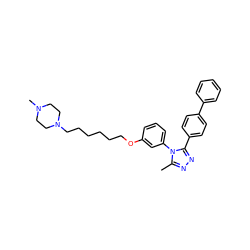 Cc1nnc(-c2ccc(-c3ccccc3)cc2)n1-c1cccc(OCCCCCCN2CCN(C)CC2)c1 ZINC000022925854