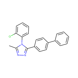 Cc1nnc(-c2ccc(-c3ccccc3)cc2)n1-c1ccccc1Cl ZINC000066101668