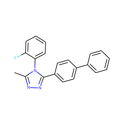 Cc1nnc(-c2ccc(-c3ccccc3)cc2)n1-c1ccccc1F ZINC000066103844