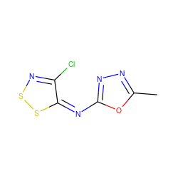 Cc1nnc(N=c2ssnc2Cl)o1 ZINC000254003130