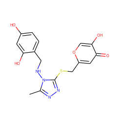 Cc1nnc(SCc2cc(=O)c(O)co2)n1NCc1ccc(O)cc1O ZINC001772612768