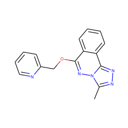 Cc1nnc2c3ccccc3c(OCc3ccccn3)nn12 ZINC000013560001