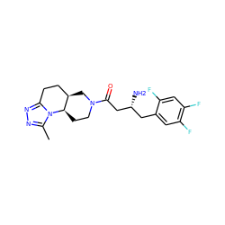 Cc1nnc2n1[C@@H]1CCN(C(=O)C[C@H](N)Cc3cc(F)c(F)cc3F)C[C@@H]1CC2 ZINC001772585978