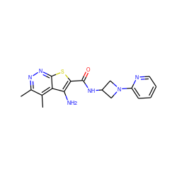 Cc1nnc2sc(C(=O)NC3CN(c4ccccn4)C3)c(N)c2c1C ZINC001772615501