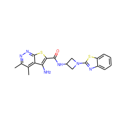 Cc1nnc2sc(C(=O)NC3CN(c4nc5ccccc5s4)C3)c(N)c2c1C ZINC000220921203