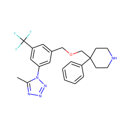 Cc1nnnn1-c1cc(COCC2(c3ccccc3)CCNCC2)cc(C(F)(F)F)c1 ZINC000201216538