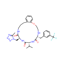 Cc1nnnn1C[C@@H]1NC(=O)[C@@H](C(C)C)NC(=O)[C@@H](Cc2cccc(C(F)(F)F)c2)NCCOc2ccccc2CCCNC1=O ZINC000028823471