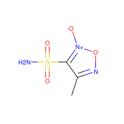 Cc1no[n+]([O-])c1S(N)(=O)=O ZINC000139129284