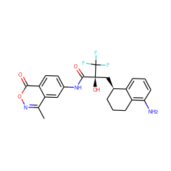 Cc1noc(=O)c2ccc(NC(=O)[C@@](O)(C[C@@H]3CCCc4c(N)cccc43)C(F)(F)F)cc12 ZINC000035850221