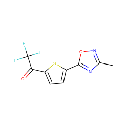 Cc1noc(-c2ccc(C(=O)C(F)(F)F)s2)n1 ZINC000040401237