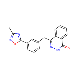 Cc1noc(-c2cccc(Cc3n[nH]c(=O)c4ccccc34)c2)n1 ZINC000028522784