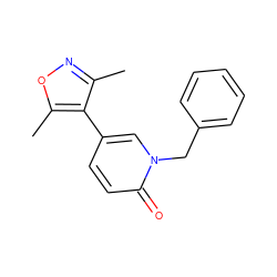 Cc1noc(C)c1-c1ccc(=O)n(Cc2ccccc2)c1 ZINC000209652805