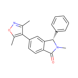 Cc1noc(C)c1-c1ccc2c(c1)[C@H](c1ccccc1)N(C)C2=O ZINC000220482602