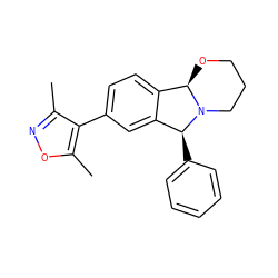 Cc1noc(C)c1-c1ccc2c(c1)[C@H](c1ccccc1)N1CCCO[C@H]21 ZINC001772651173