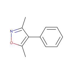 Cc1noc(C)c1-c1ccccc1 ZINC000033836256