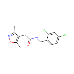 Cc1noc(C)c1CC(=O)NCc1ccc(Cl)cc1Cl ZINC000022397231