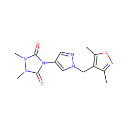 Cc1noc(C)c1Cn1cc(-n2c(=O)n(C)n(C)c2=O)cn1 ZINC000115731855