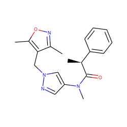 Cc1noc(C)c1Cn1cc(N(C)C(=O)[C@@H](C)c2ccccc2)cn1 ZINC000115730845