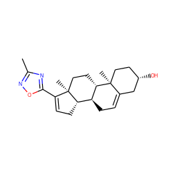 Cc1noc(C2=CC[C@H]3[C@@H]4CC=C5C[C@@H](O)CC[C@]5(C)[C@H]4CC[C@]23C)n1 ZINC000118921598