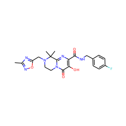 Cc1noc(CN2CCn3c(nc(C(=O)NCc4ccc(F)cc4)c(O)c3=O)C2(C)C)n1 ZINC000036520159