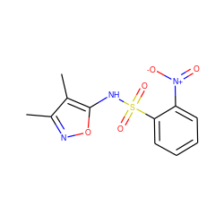 Cc1noc(NS(=O)(=O)c2ccccc2[N+](=O)[O-])c1C ZINC000000017027