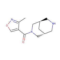 Cc1nocc1C(=O)N1C[C@H]2CNC[C@@H](C2)C1 ZINC000169711258