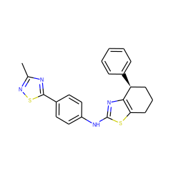 Cc1nsc(-c2ccc(Nc3nc4c(s3)CCC[C@@H]4c3ccccc3)cc2)n1 ZINC000073157296