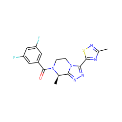 Cc1nsc(-c2nnc3n2CCN(C(=O)c2cc(F)cc(F)c2)[C@@H]3C)n1 ZINC000218862022