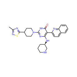 Cc1nsc(C2CCN(c3nc(N[C@@H]4CCCNC4)c(-c4ccc5ccccc5n4)c(=O)[nH]3)CC2)n1 ZINC001772584671