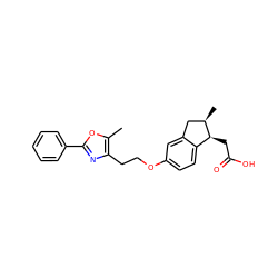 Cc1oc(-c2ccccc2)nc1CCOc1ccc2c(c1)C[C@@H](C)[C@H]2CC(=O)O ZINC000028951924