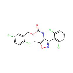 Cc1onc(-c2c(Cl)cccc2Cl)c1NC(=O)OCc1cc(Cl)ccc1Cl ZINC000059068895