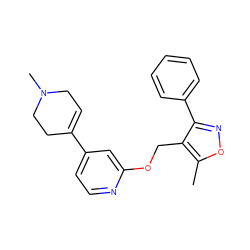 Cc1onc(-c2ccccc2)c1COc1cc(C2=CCN(C)CC2)ccn1 ZINC000148448318