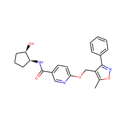 Cc1onc(-c2ccccc2)c1COc1ccc(C(=O)N[C@H]2CCC[C@H]2O)cn1 ZINC000141316007