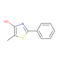 Cc1sc(-c2ccccc2)nc1O ZINC000013822549