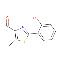 Cc1sc(-c2ccccc2O)nc1C=O ZINC000066111733