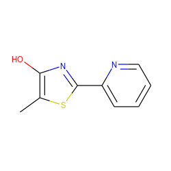 Cc1sc(-c2ccccn2)nc1O ZINC000000168301