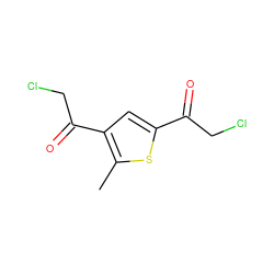 Cc1sc(C(=O)CCl)cc1C(=O)CCl ZINC000014945916