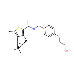 Cc1sc(C(=O)NCc2ccc(OCCO)cc2)c2c1[C@H]1[C@@H](C2)C1(C)C ZINC000103234954