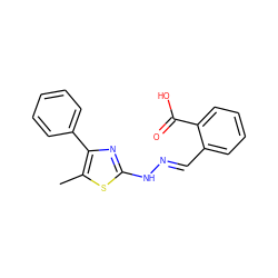 Cc1sc(N/N=C/c2ccccc2C(=O)O)nc1-c1ccccc1 ZINC000036046611