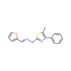 Cc1sc(N/N=C/c2ccco2)nc1-c1ccccc1 ZINC000004190891