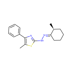 Cc1sc(N/N=C2\CCCC[C@@H]2C)nc1-c1ccccc1 ZINC000169330844