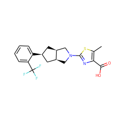 Cc1sc(N2C[C@H]3C[C@@H](c4ccccc4C(F)(F)F)C[C@H]3C2)nc1C(=O)O ZINC000473125003