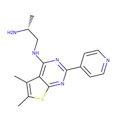 Cc1sc2nc(-c3ccncc3)nc(NC[C@@H](C)N)c2c1C ZINC000223673619