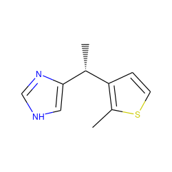 Cc1sccc1[C@@H](C)c1c[nH]cn1 ZINC000013862260