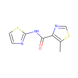 Cc1scnc1C(=O)Nc1nccs1 ZINC000028122824