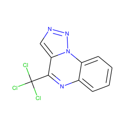 ClC(Cl)(Cl)c1nc2ccccc2n2nncc12 ZINC000003192531