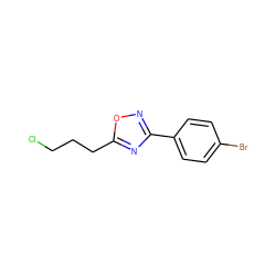 ClCCCc1nc(-c2ccc(Br)cc2)no1 ZINC000035659350