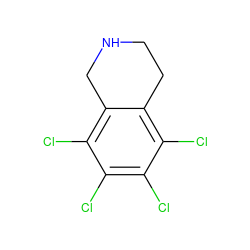 Clc1c(Cl)c(Cl)c2c(c1Cl)CCNC2 ZINC000027559819