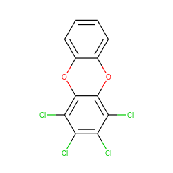 Clc1c(Cl)c(Cl)c2c(c1Cl)Oc1ccccc1O2 ZINC000000900742